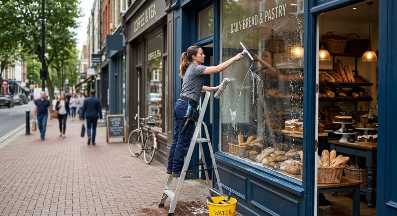 Storefront Window Cleaning Service
